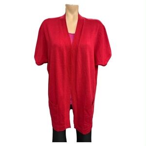 Chico's Vibrant Red Women's Cardigan Size L